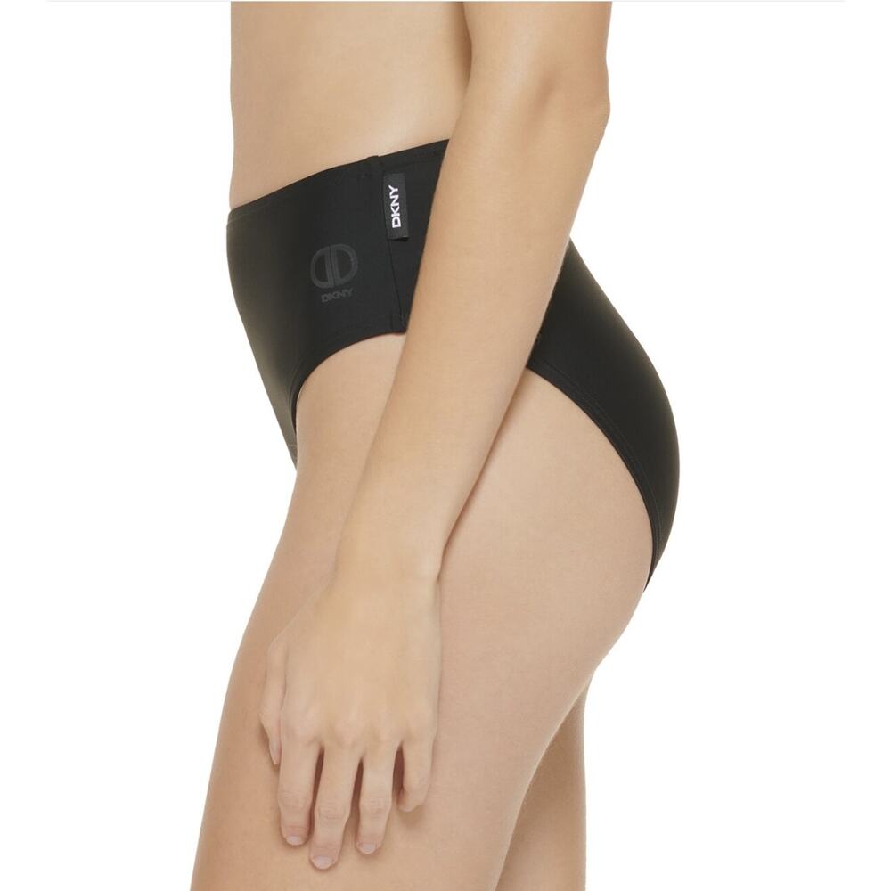 DKNY Women's High-Cut Bikini Swim Bottom Black Size XS - Picture 2 of 3